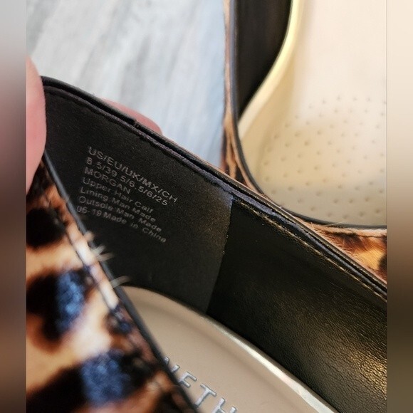 Kenneth Cole Morgan Animal Print Calf Hair Pointed Toe Pump size 8.5 - Picture 7 of 10
